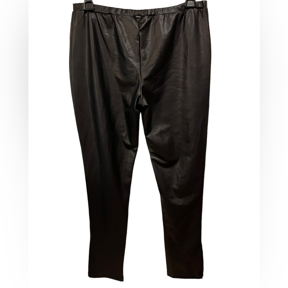 NEW Dex 1963 Black Grunge Punk Goth Biker Faux Leather Snap Ankle Luxe Leggings - Picture 3 of 7